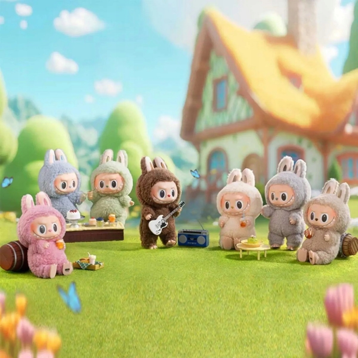 Labubu Pop Mart The Monsters Exciting Macaron Brelok Rodzaj produktu figurka kolekcjonerska