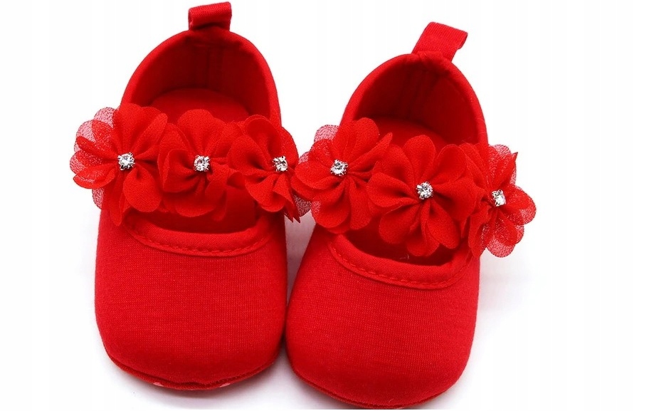 

Święta czerwone Buciki piękne Kwiatuszki 10 cm