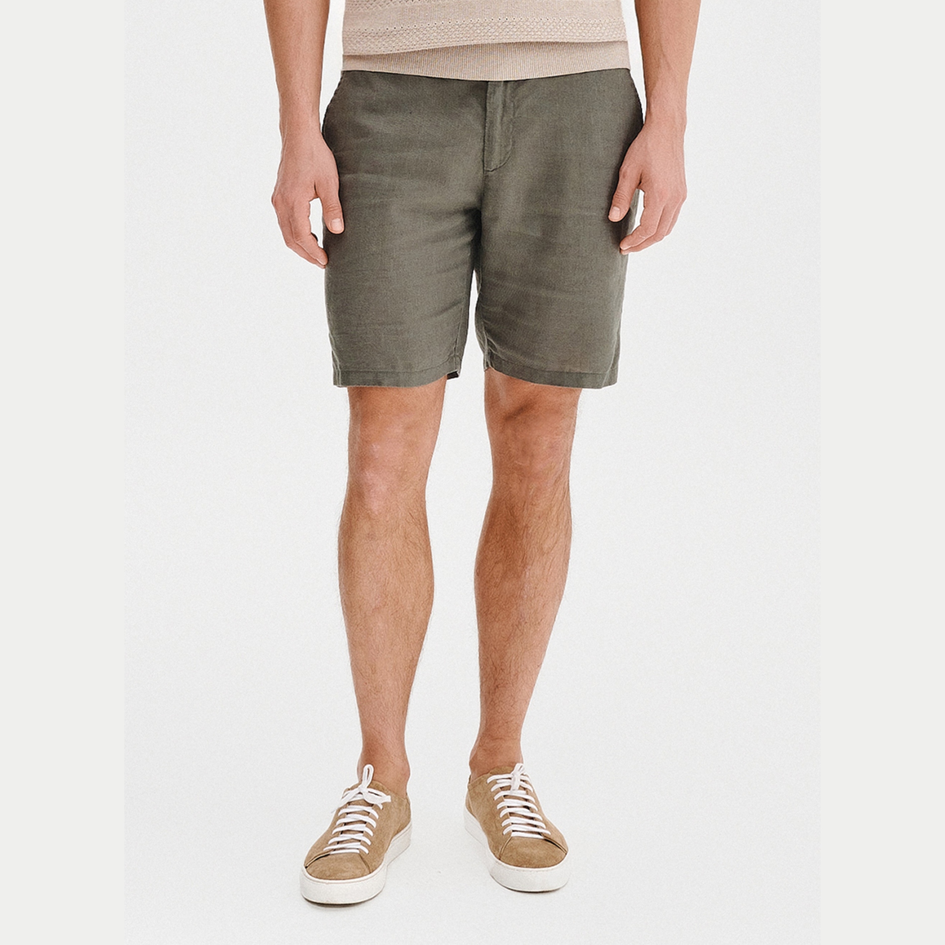 Pánské zelené kraťasy, 100% len Pako Lorente vel 31