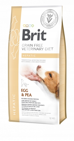 Levně Brit Grain Free Veterinary Diet Dog Hepatic Vajíčko s hráškem 2 kg