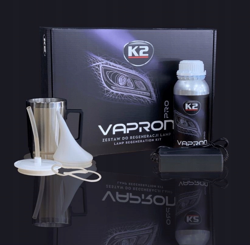 Zestaw do regeneracji lamp reflektorów K2 Vapron / Alkotest w zestawie ! Rodzaj polerowanie lamp