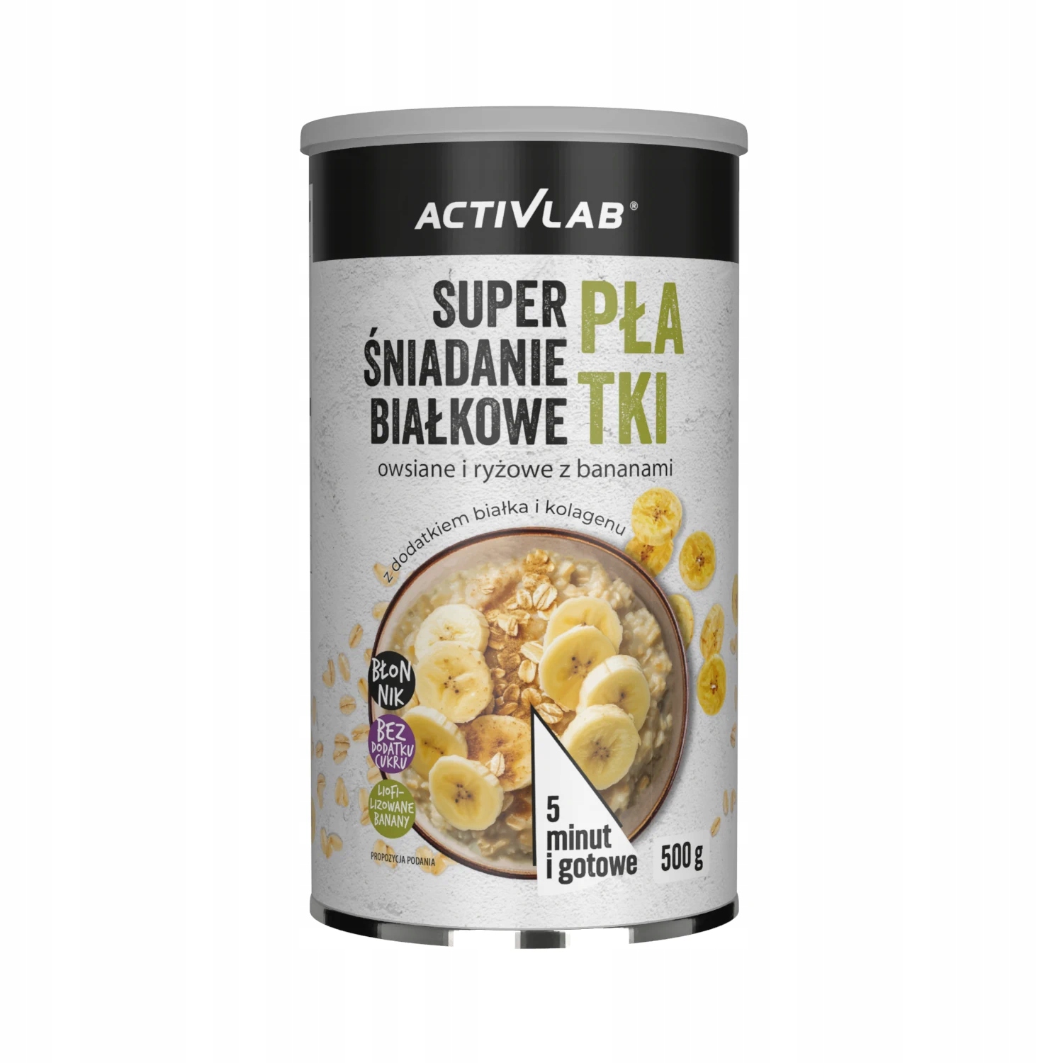 Levně 2X Snídaně Proteinové ovesné vločky Banán 500 g