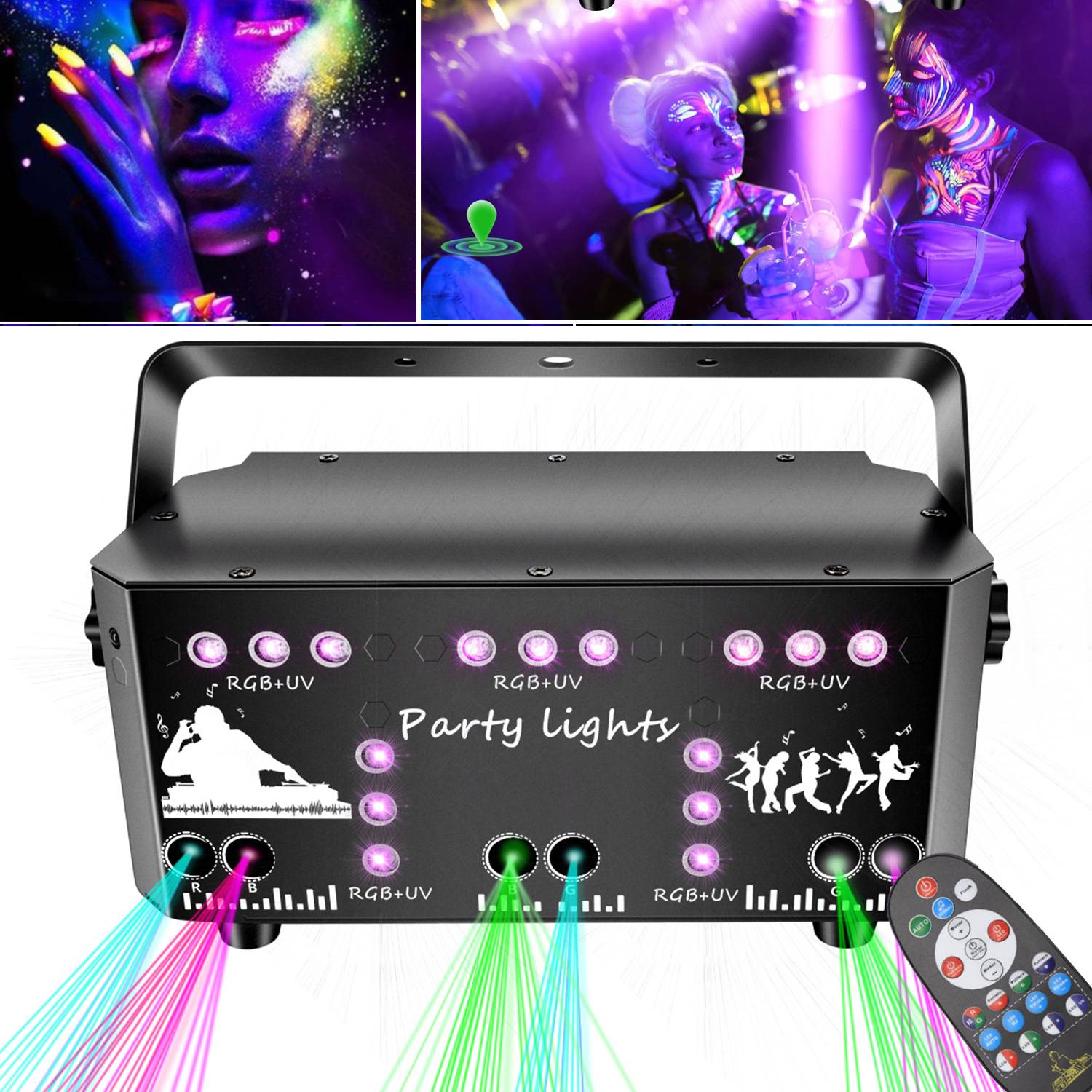 Disco Laser 21 Očí Rgb Dálkové Ovládání Nástěnné Efekty Párty