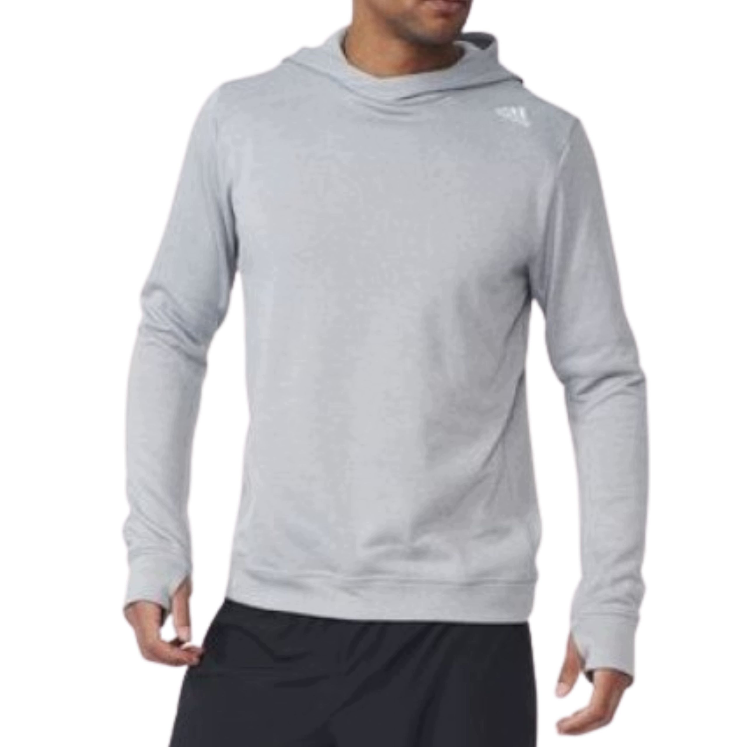 Męska bluza z kapturem do biegania szara Adidas XL
