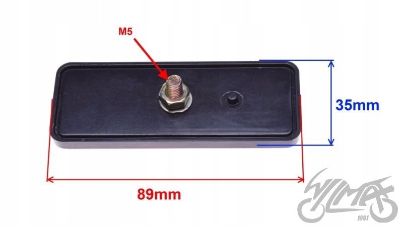 ODBLASK CZERWONY PROSTOKĄT Producent inny
