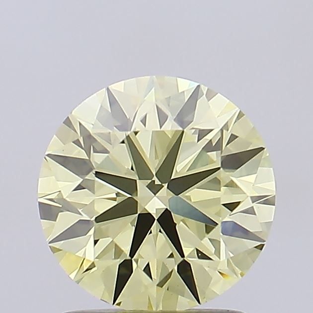 Diament laboratoryjny kolorowy 1.5ct ROUND Fancy Light Yellow VS1 (IGI)