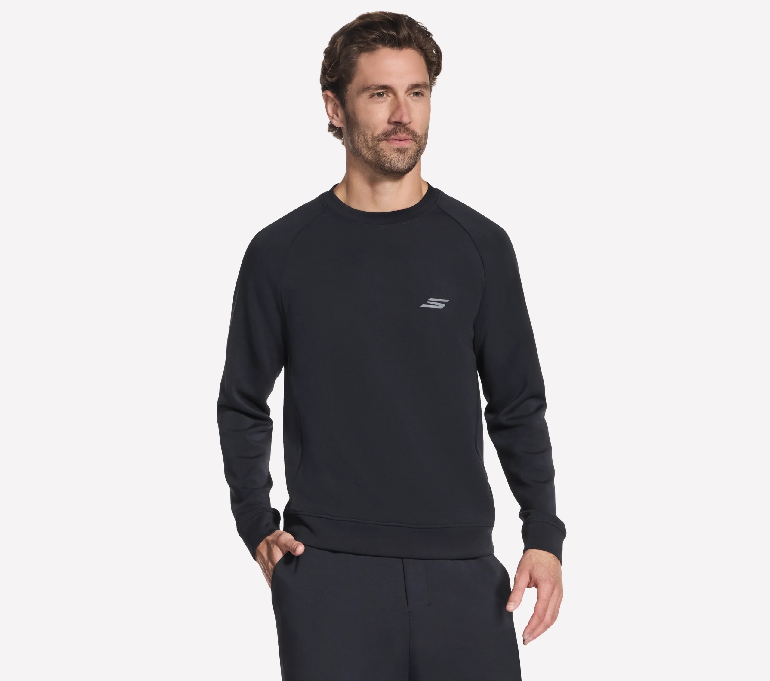 Pánská mikina Skechers Skechcloud Elevate Crew černá LT251 Blk