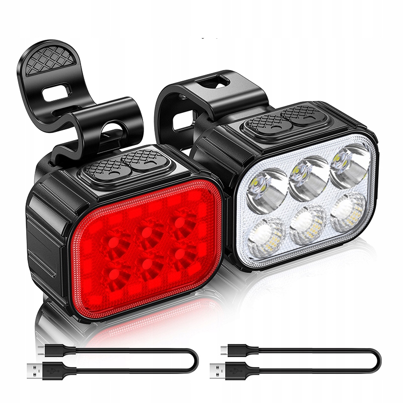 LAMPKA ROWEROWA LED PRZÓD MOCNA + TYŁ ZESTAW Kod producenta MOCNE LAMPKI ROWEROWE NAJLEPSZA LAMPKA ROWER