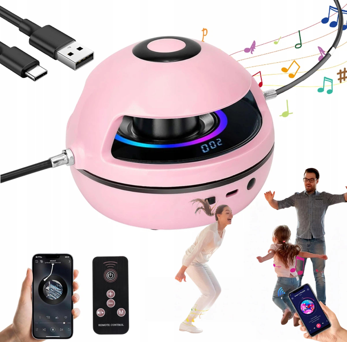 Švihadlo Inteligentní automatické hudební švihadlo s dálkovým ovládáním