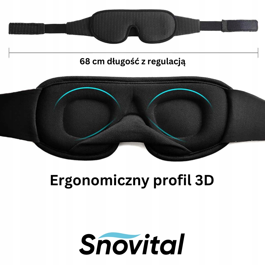 Opaska 3D maska do spania na oczy premium Snovital Kod producenta opaska maska 3d premium snovital