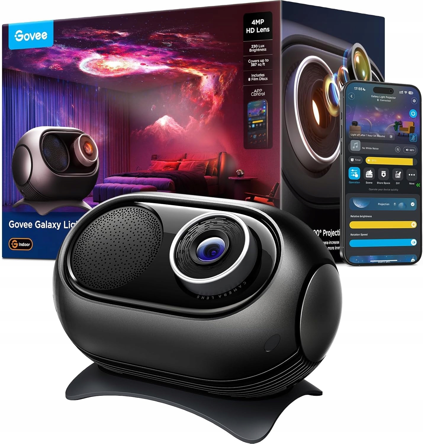 Projektor Hviezd Govee Nočná Lampa Led Rgb Smart Rgbw Scenéria