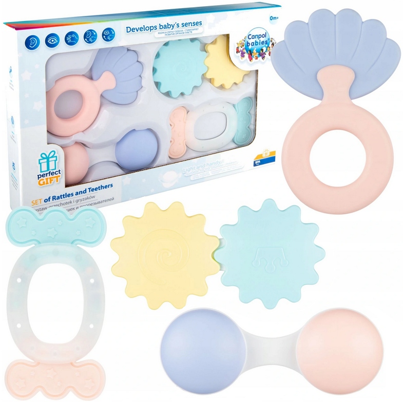 

Canpol Zestaw Grzechotek Grzechotki Gryzak 0m+