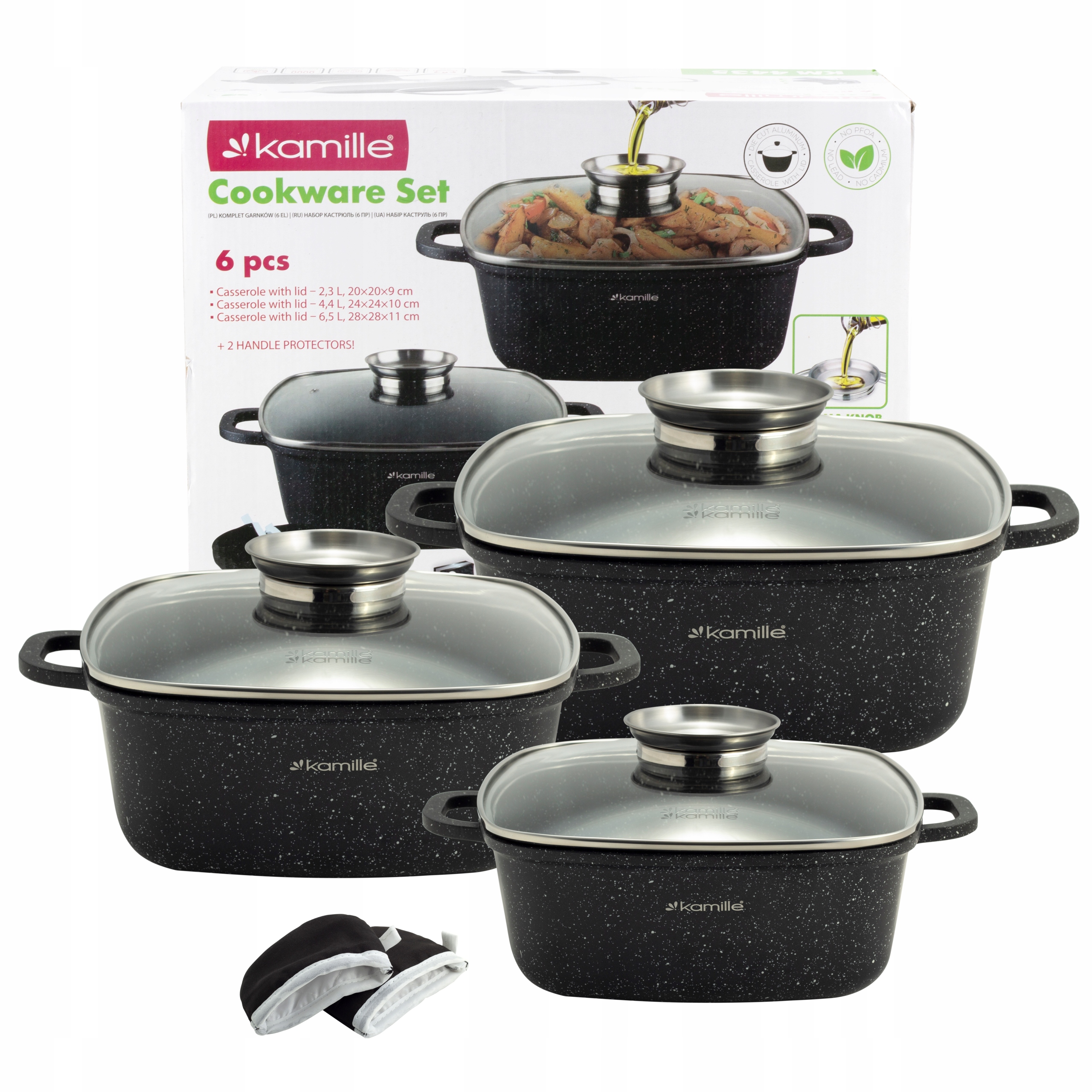 Zestaw garnków Kamille GR31 6 el.