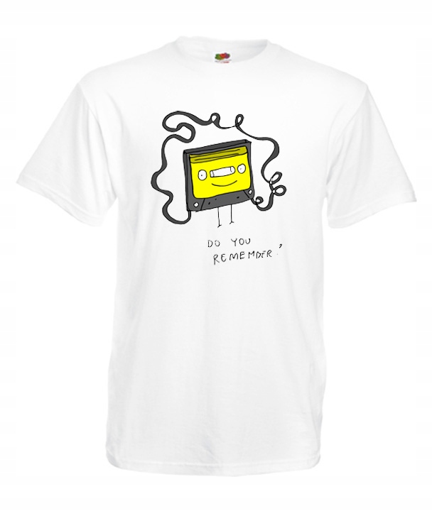 

XXXL Koszulka Męska Kasety Magnetofon Retro Wzór