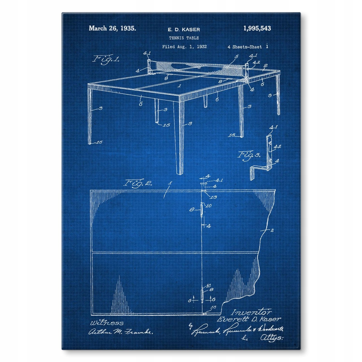 Kovový plakát Stolní tenis pingpong S