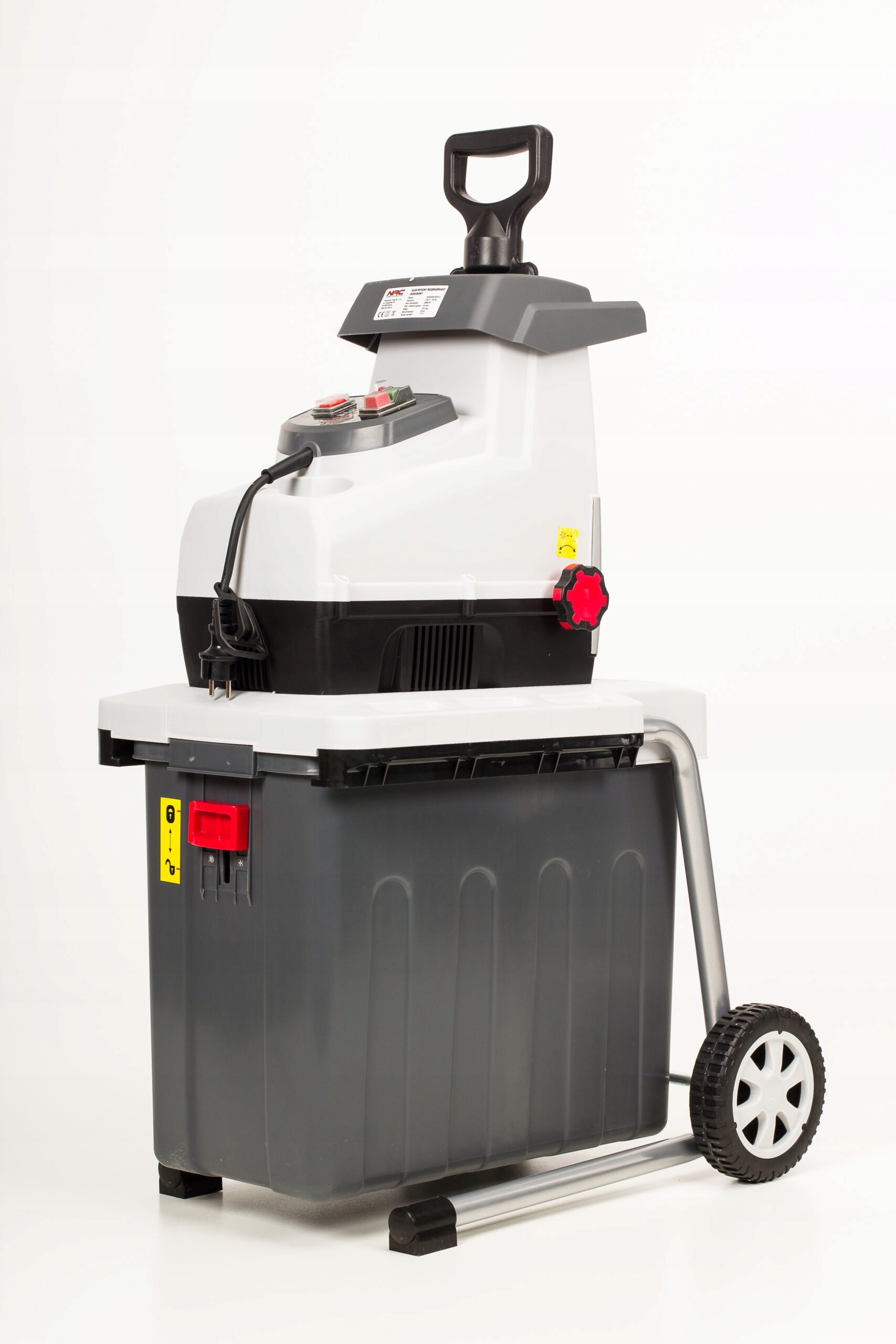 NAC SHE280S-BOX-G 2800W ROZDRABNIACZ FREZOWY RĘBAK 44 mm + KUBEŁ 60l +KOŁA Kod producenta SHE280S-BOX-G