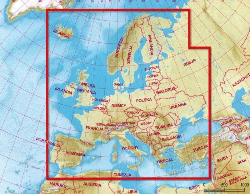EUROPA 2023 MAPA SAMOCHODOWA DROGOWA W ETUI EXPRESSMAP Wydawnictwo ExpressMap