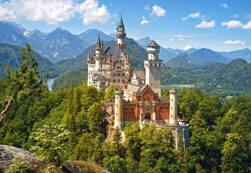 

Puzzle Zamek Góry Alpy Krajobraz 9+ 500 El Castor