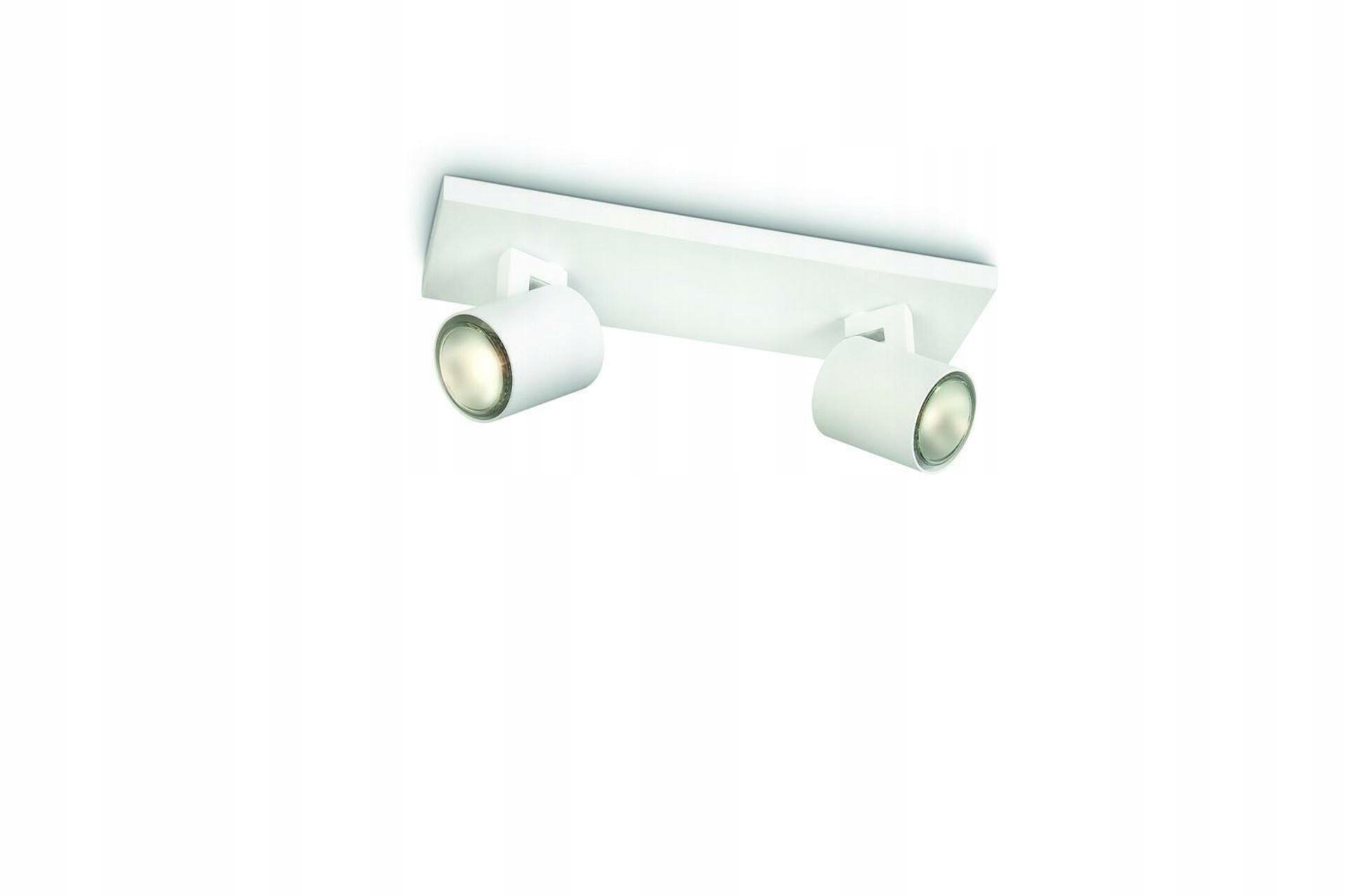 Philips Runner bodové svietidlo 2x GU10, biele, nastaviteľné, kovové