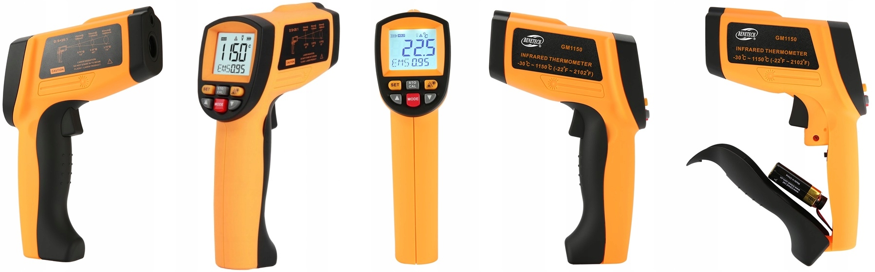 Pirometr GM1150 Waga produktu z opakowaniem jednostkowym 1.1 kg