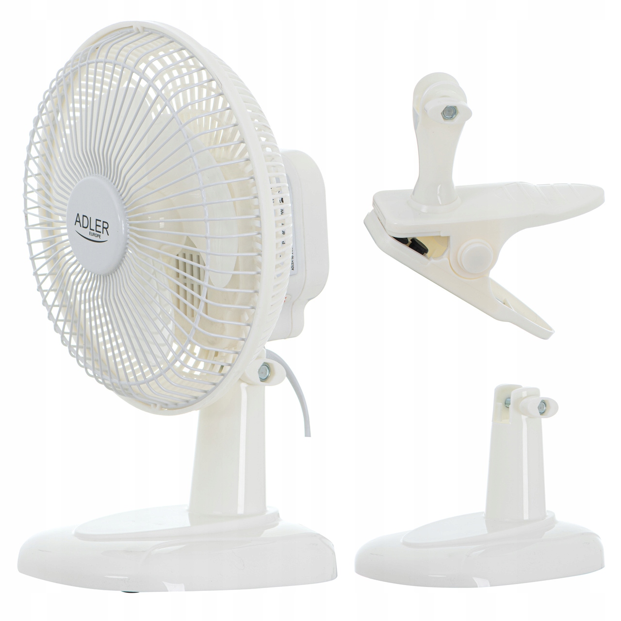 Wentylator AD 7317 z klipsem i podstawą 15 cm 2 prędkości 30W