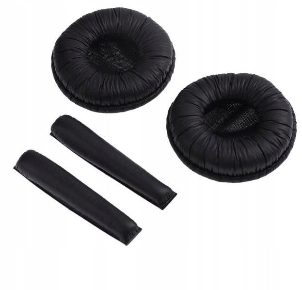 NAUSZNIKI + GĄBKI NA PAŁĄK DO SŁUCHAWEK SENNHEISER PX100 PX200 PX80 PADY