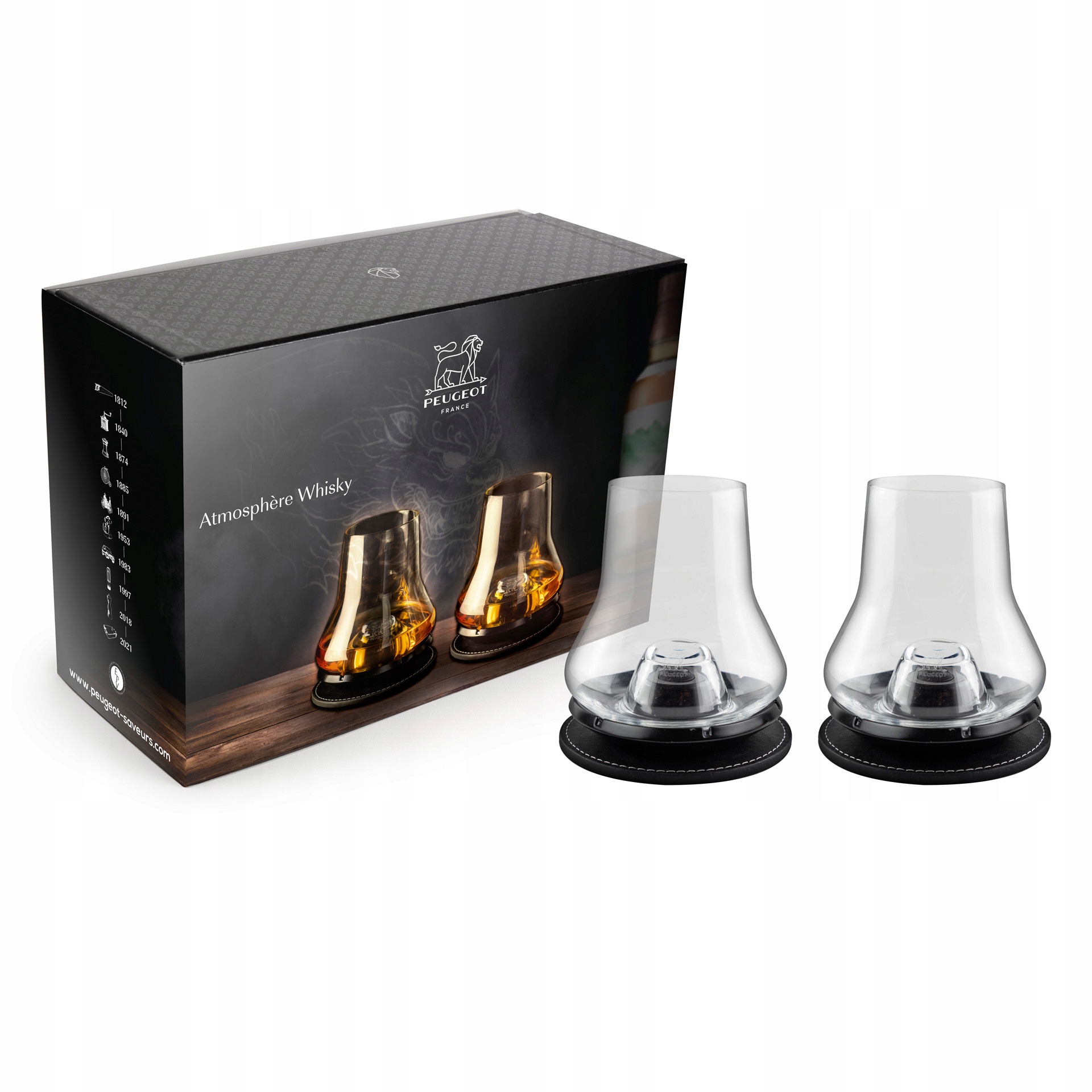 Sada na whisky 2 poháre, chladiace podložky Peugeot PG-266226