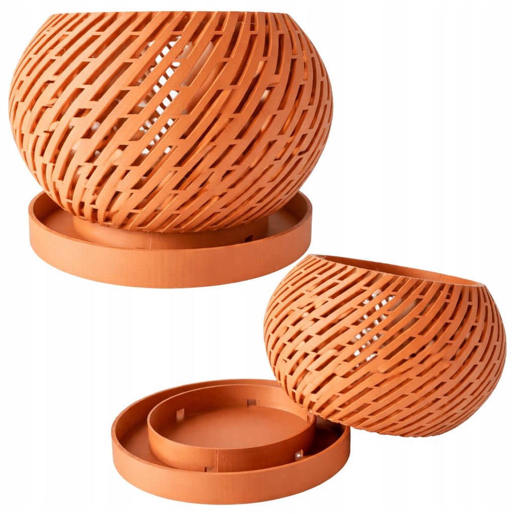 Stylový květináč na orchidej, domácí přístup vzduchu ke kořenům, tác 13 cm