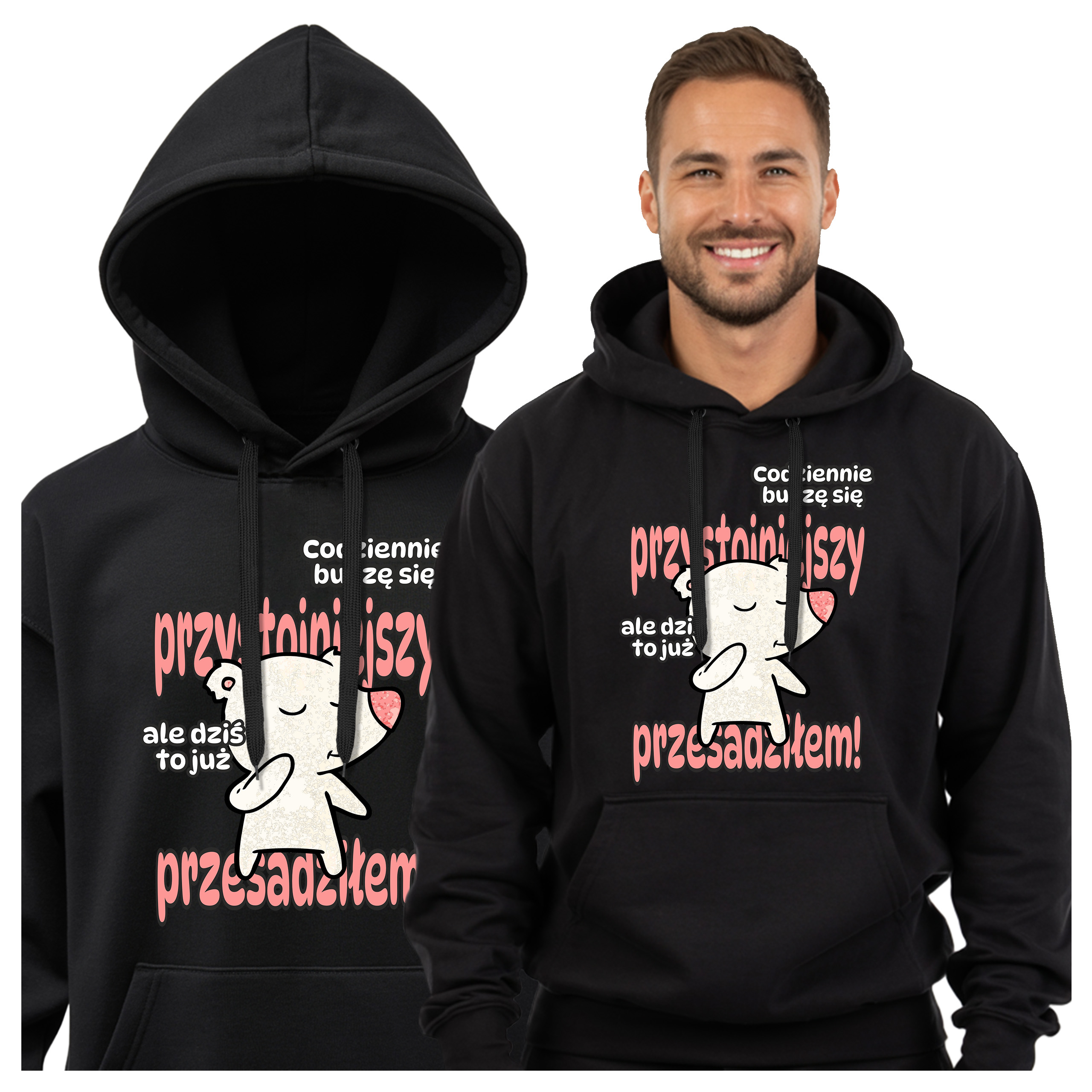 Pánská mikina s kapucí Směšná jako Dárek K Valentýnu, Příjemnější 3XL