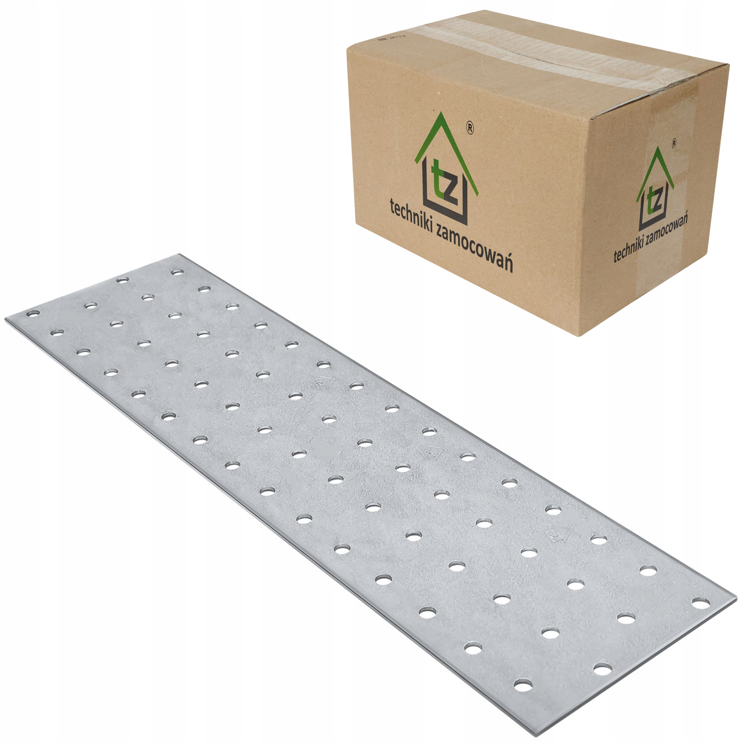 Perforované dlaždice 80 x 300 x 2 mm 50 ks Ploché tesárske spojky PP11