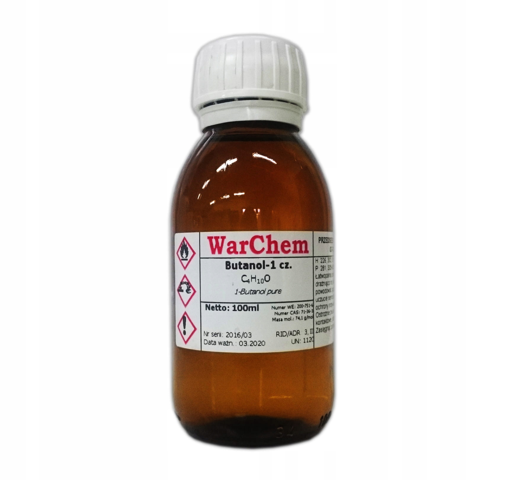 

1- Butanol (alkohol butylowy) czysty 100ml