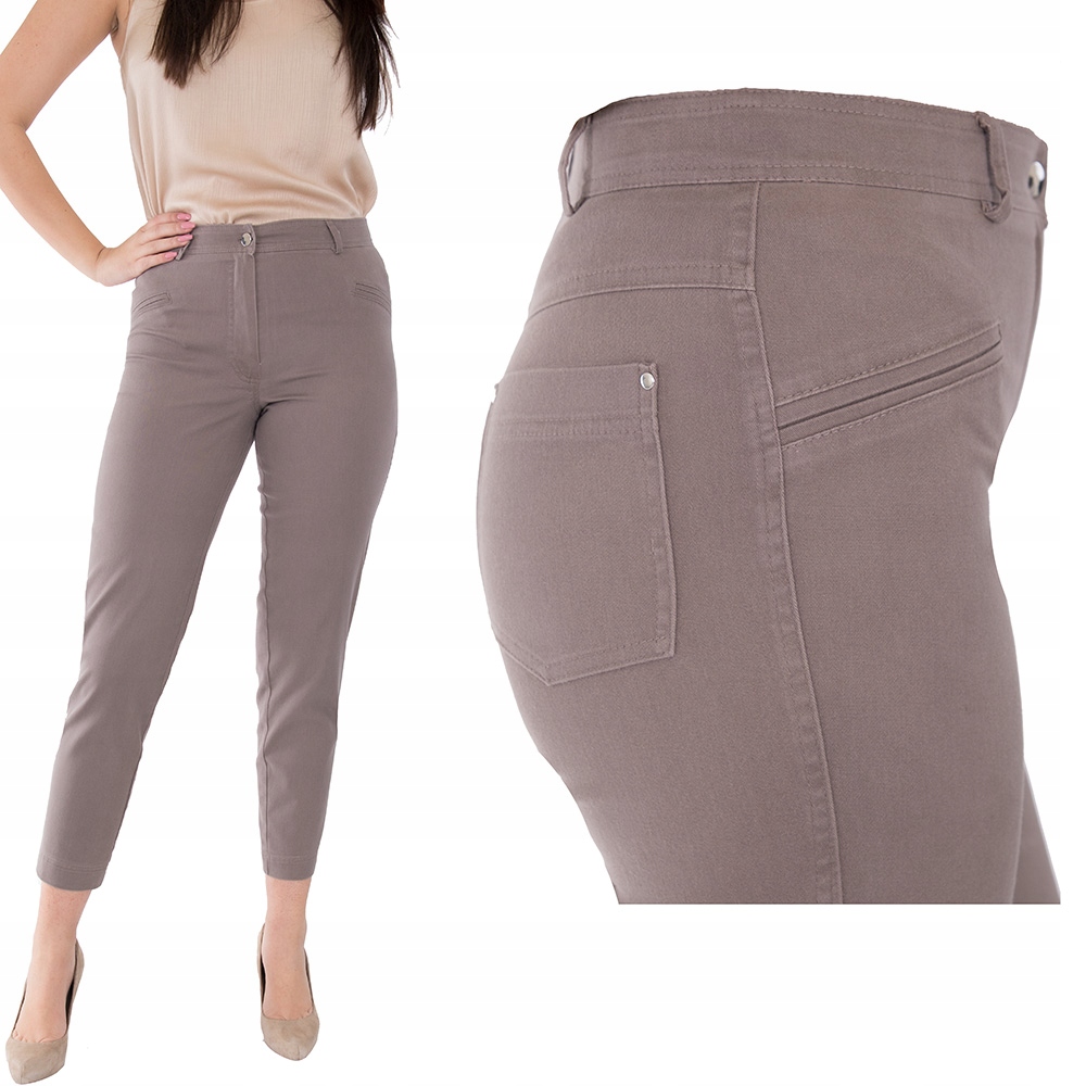 

Spodnie Bawełna Cygaretki 4-KOLORY r.38 cappuccino