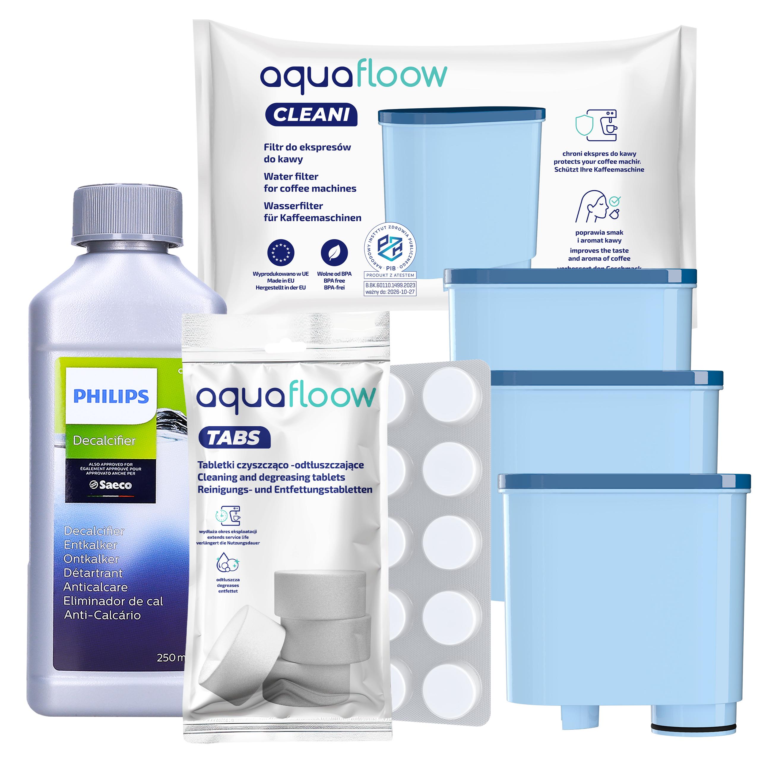 3x Filtr do wody do ekspresu Philips Saeco Odkamieniacz 250ml Tabletki