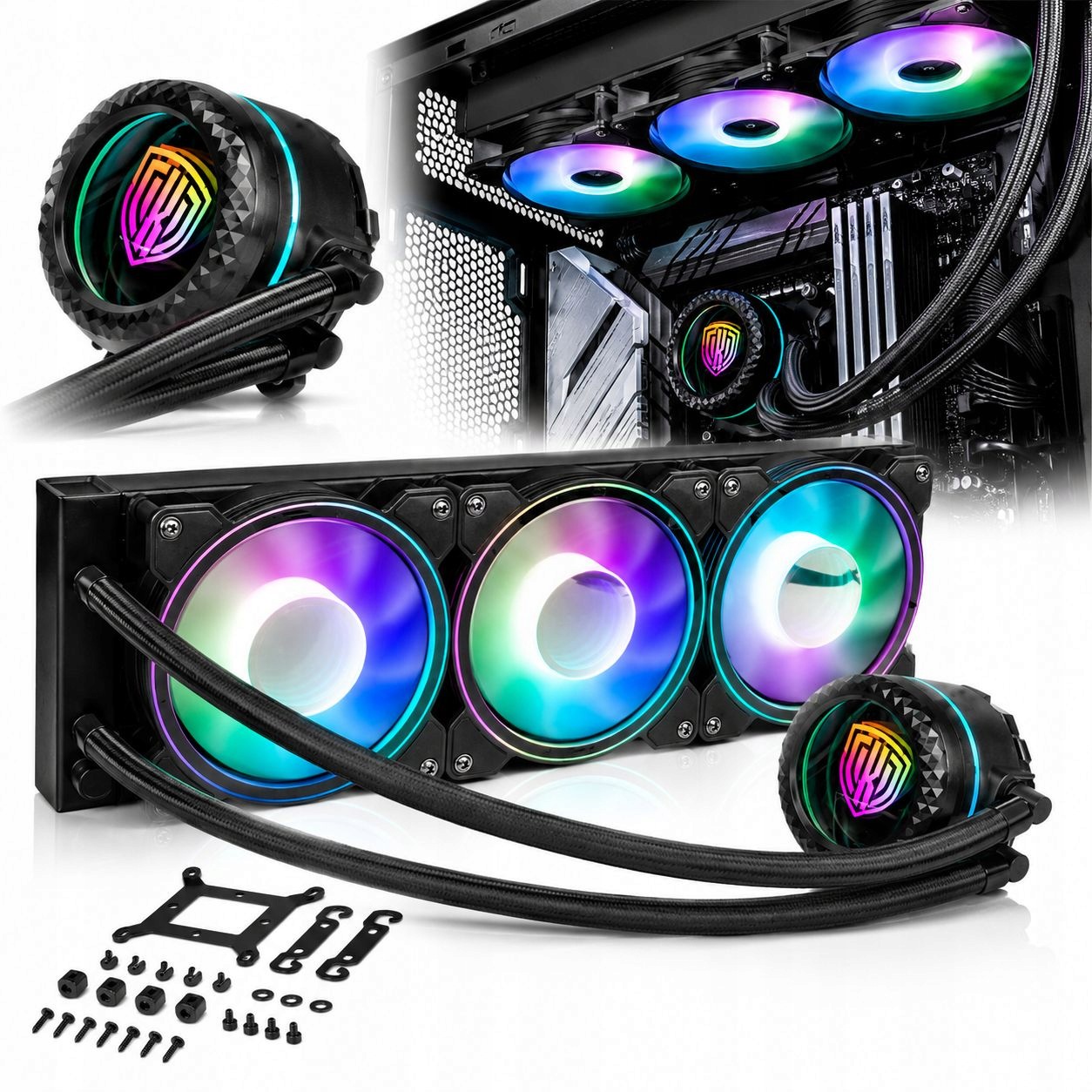 Kolink Umbra Void 360 Argb Černé vodní chlazení sada