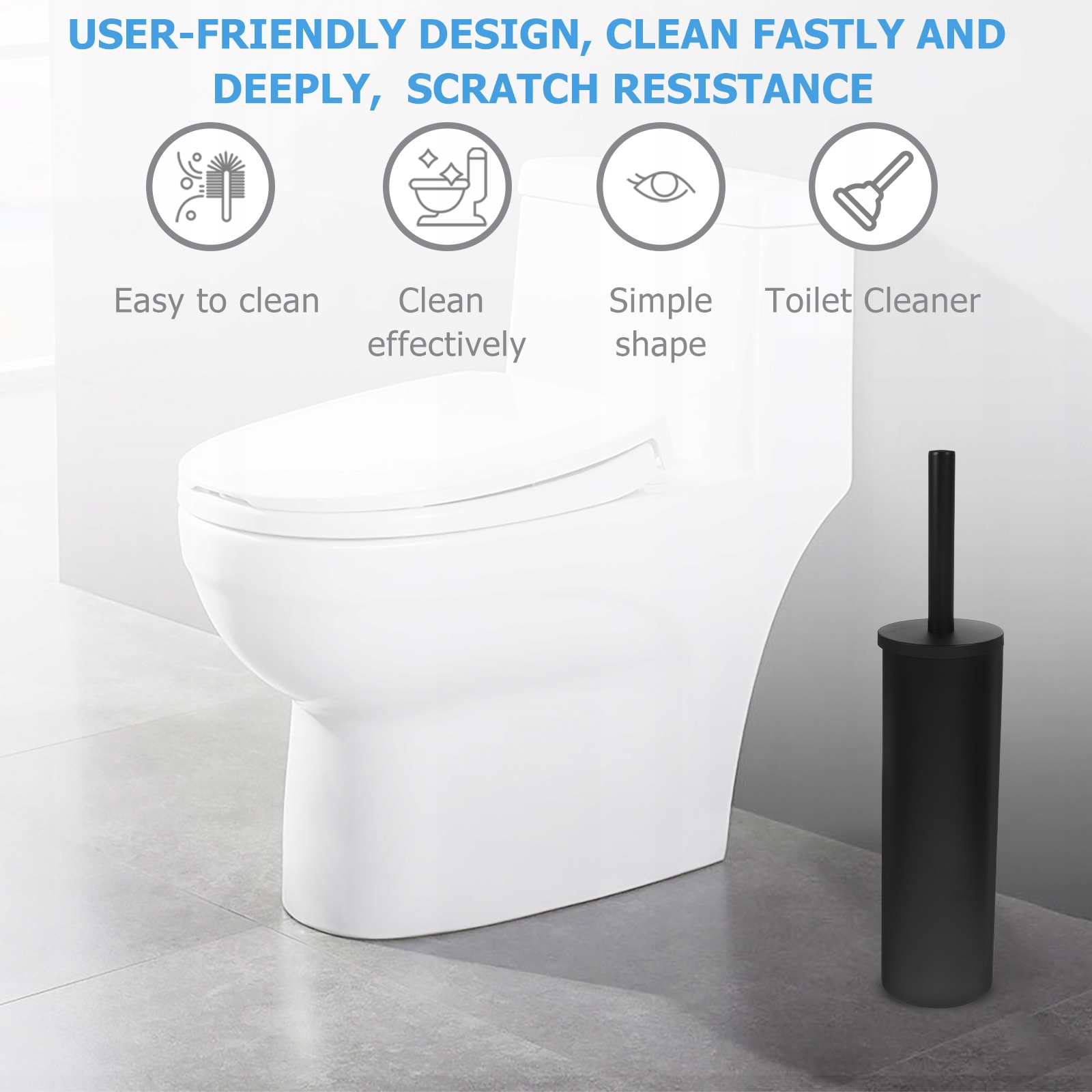 SZCZOTKA TOALETOWA ZE STALI NIERDZEWNEJ I UCHWYT Kod producenta kryu1