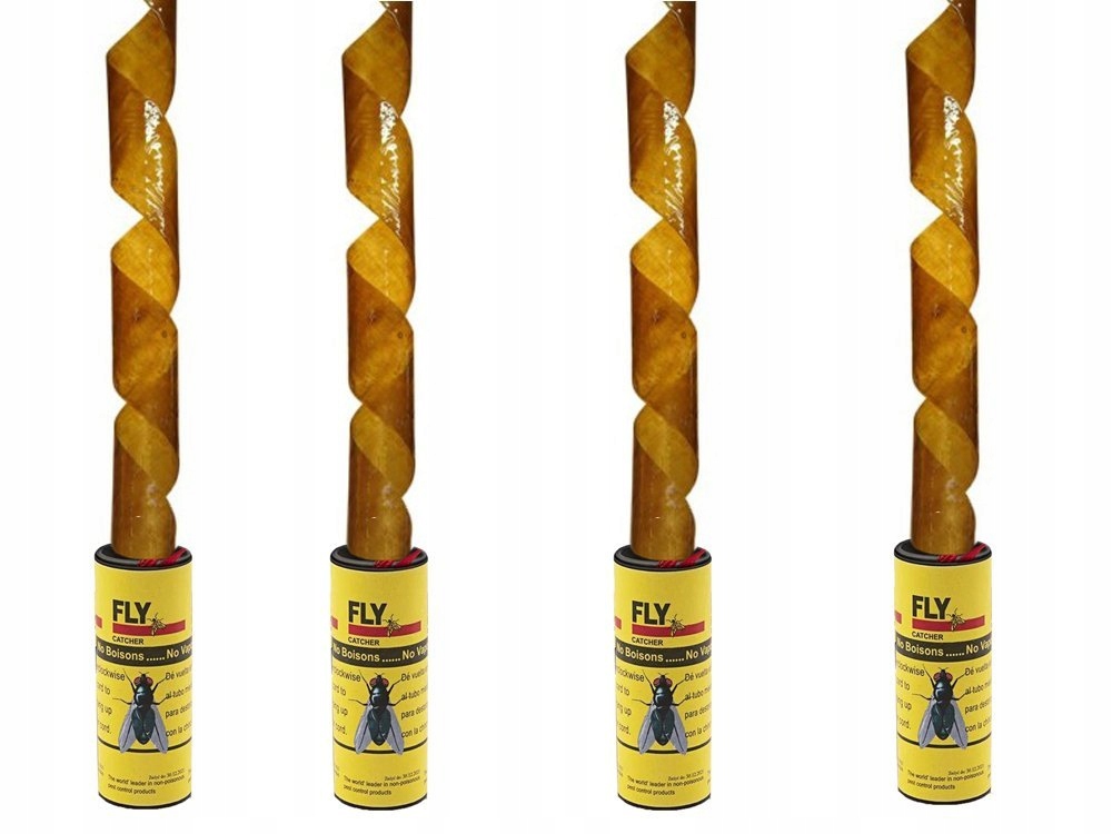 LEP NA MUCHY PUŁAPKA OWADY TAŚMA LEPOWA 4 ROLKI Pojemność opakowania 0 ml