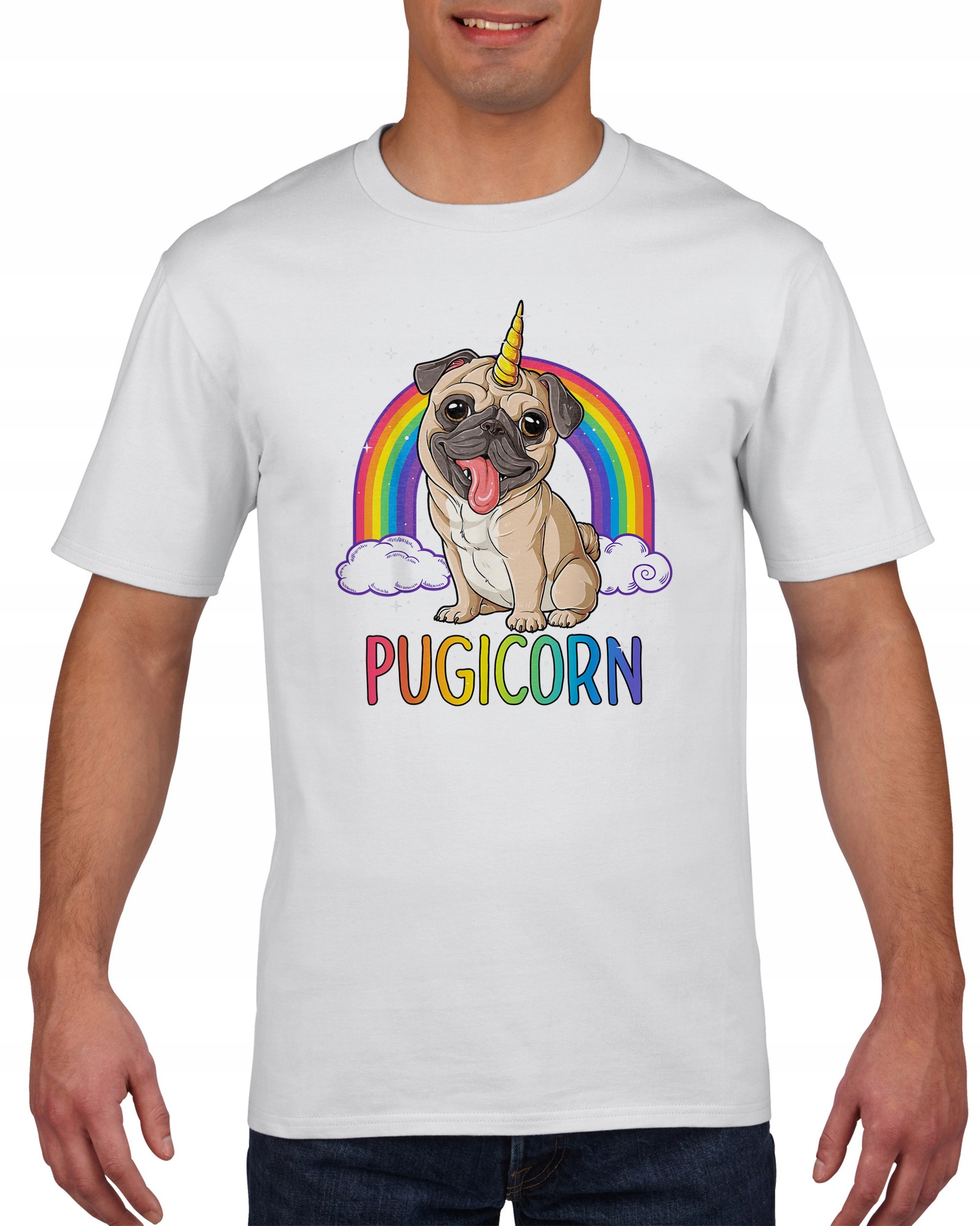 

Koszulka męska Pugicorn Mopsorożec mops pies L