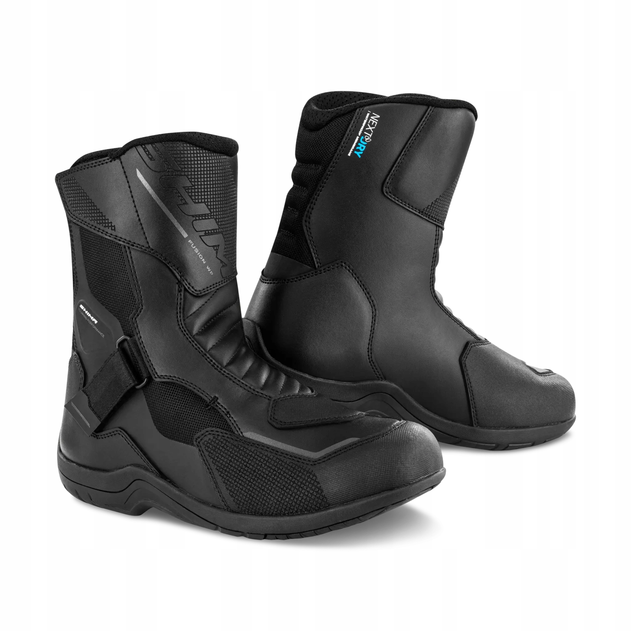 Turistické nepremokavé motocyklové topánky Shima Fusion Wp Black 42