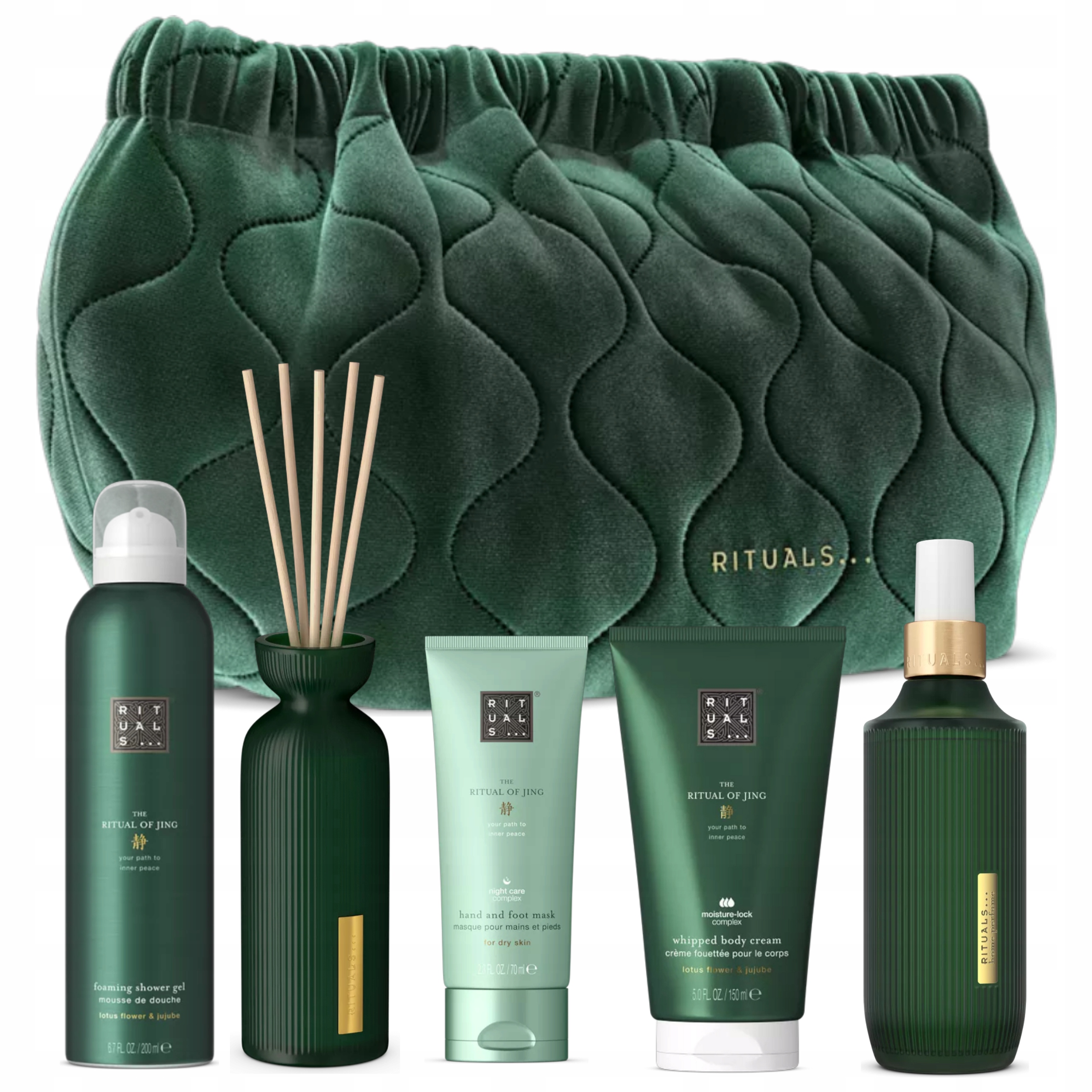 Zestaw Kosmetyków Rituals Jing Zapach Spray Patyczki Krem Pianka