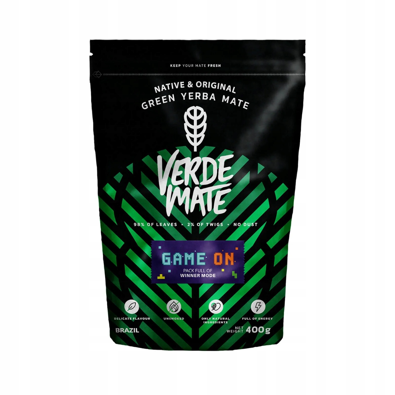 Verde Mate Green Game On 0,4 kg – yerba maté pro hráče s příchutí energy