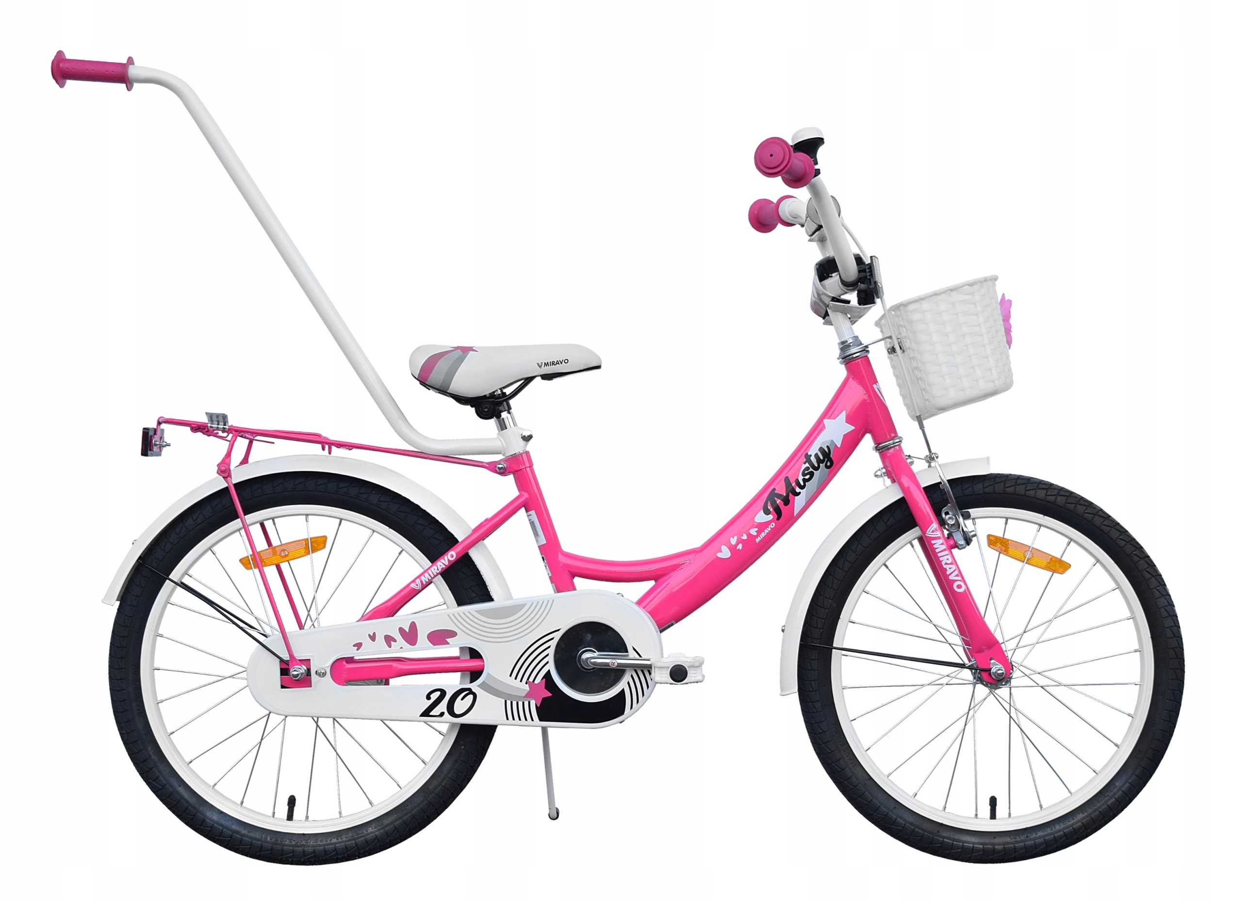 Rowerek Dziecięcy 20 Cali Rower Dla Dziewczynki Koszyk I Prowadnik