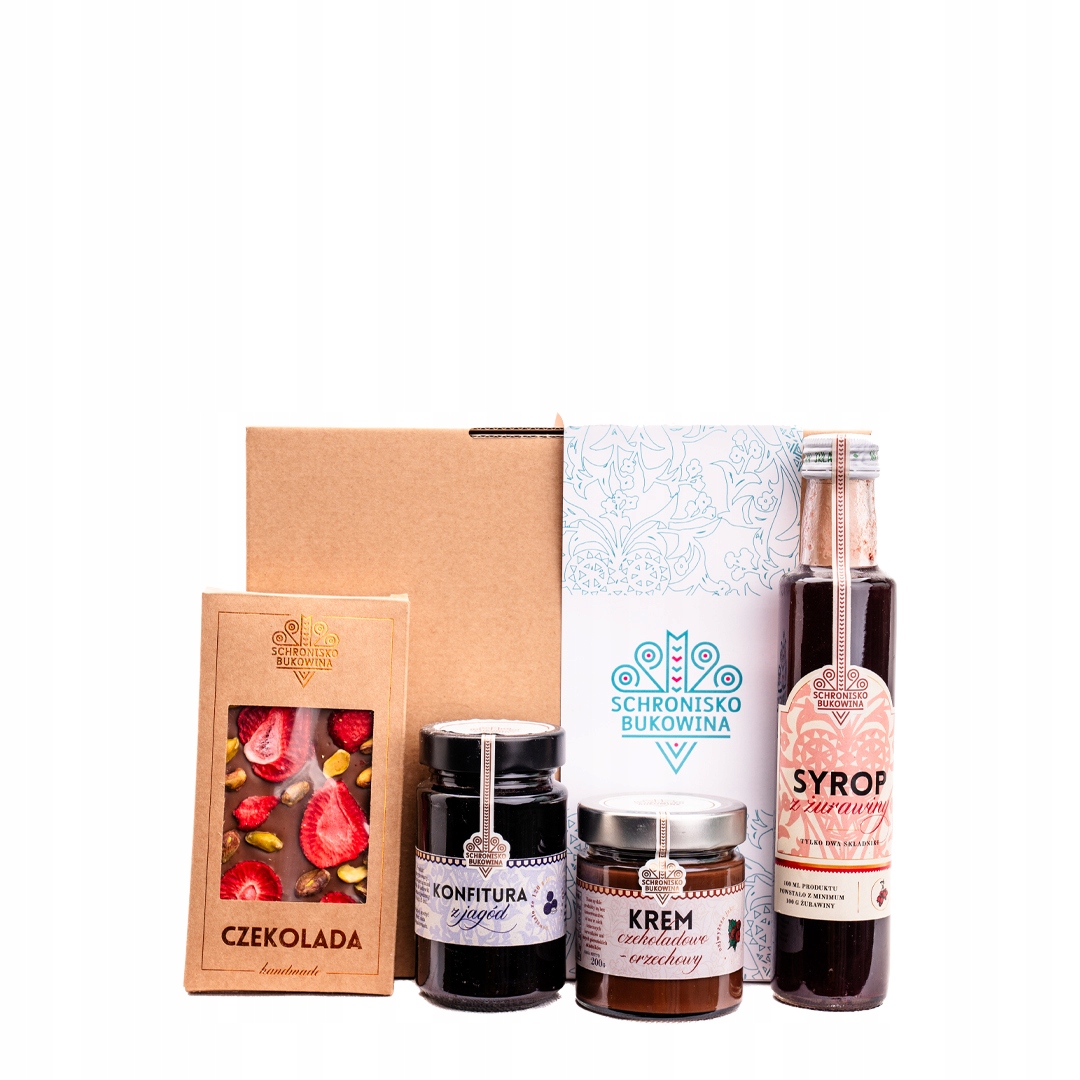Levně Dárková sada Schronisko Bukowina čokoláda krém zavařenina sirup