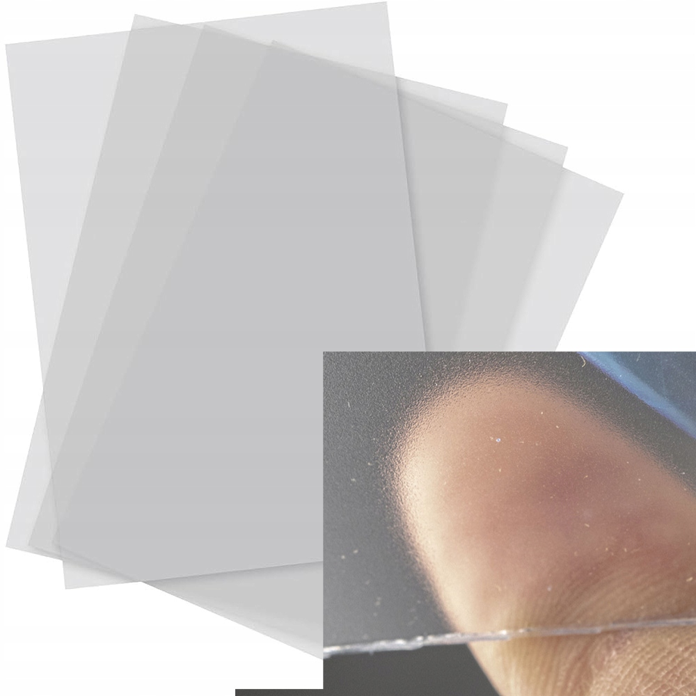 PŁYTA PET PÓŁ-PRZEZROCZYSTA SZRONIONA MODELARSKA 1mm 25x30cm poliester ...