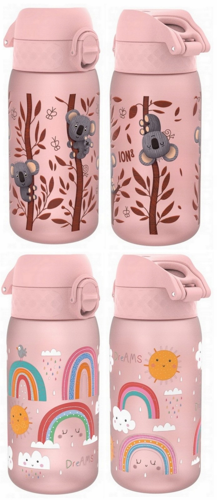 ION8 Dziecięcy bidon do szkoły przedszkola butelka na wodę BPA Free 400ml