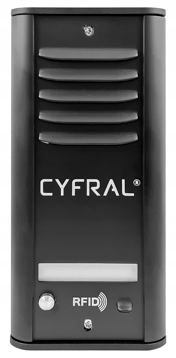 Bramofon panel zewnętrzny Cyfral Cosmo R1 1rodzinny Rfid 2 żyły czarny