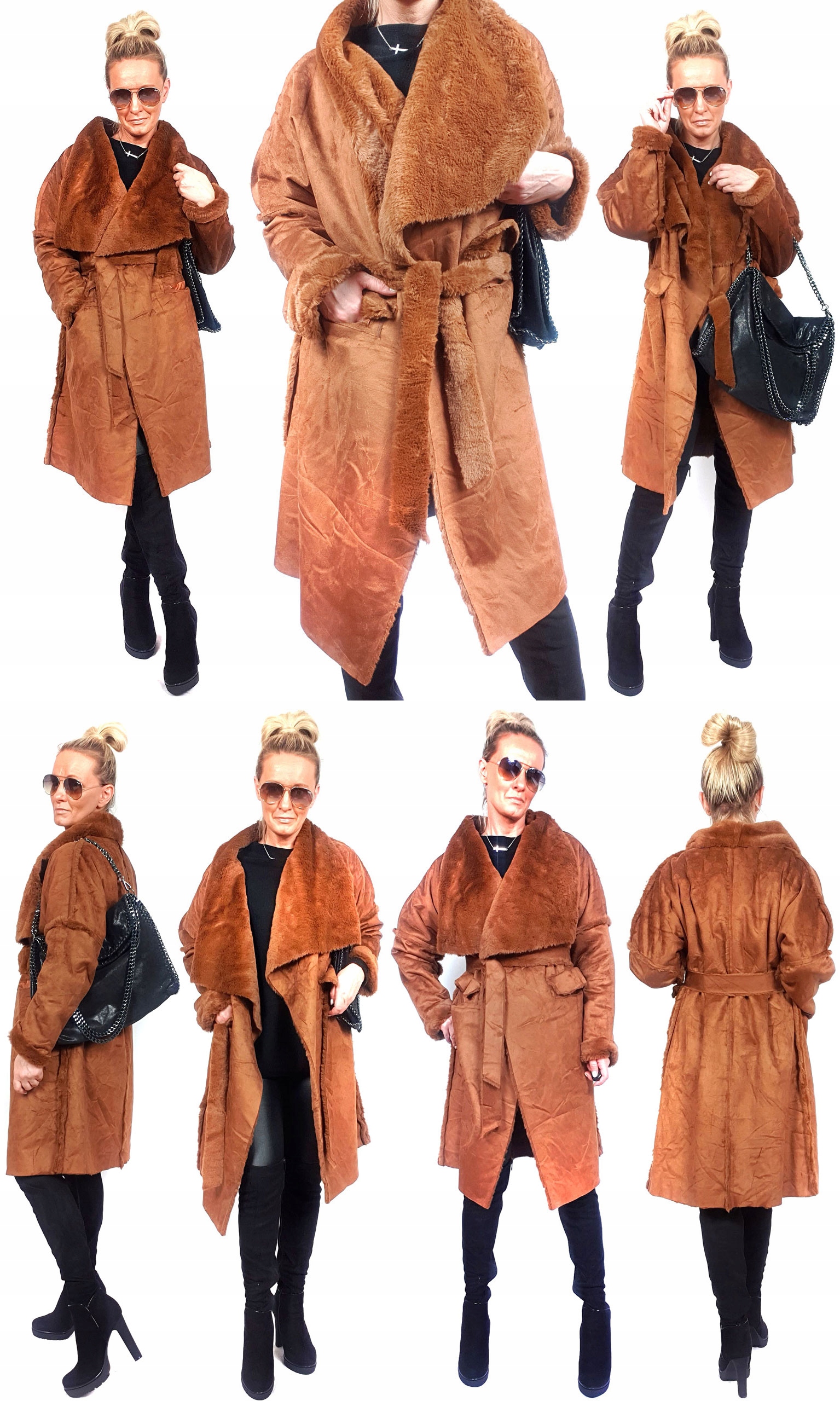 

Płaszczyk Futerko Eko Kożuch Zimowy Futro Luxury