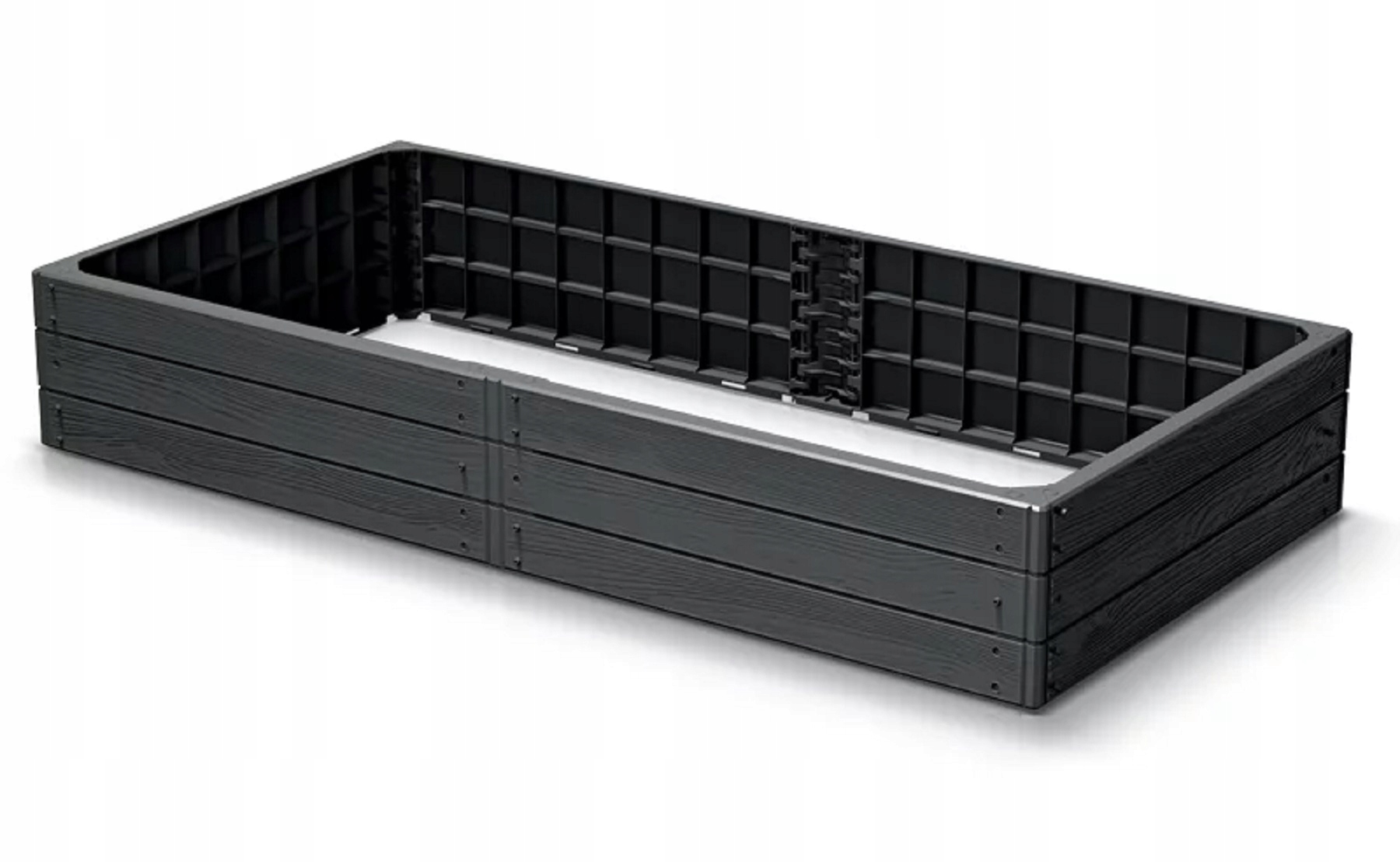 Rabata ogrodowa grządka skrzynia antracyt Prosperplast Base Woody Ibwr