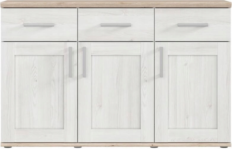 

Komoda Szafka z Szufladami Romance Black Red White