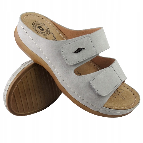 

Klapki Damskie Lekkie Szare roz 39