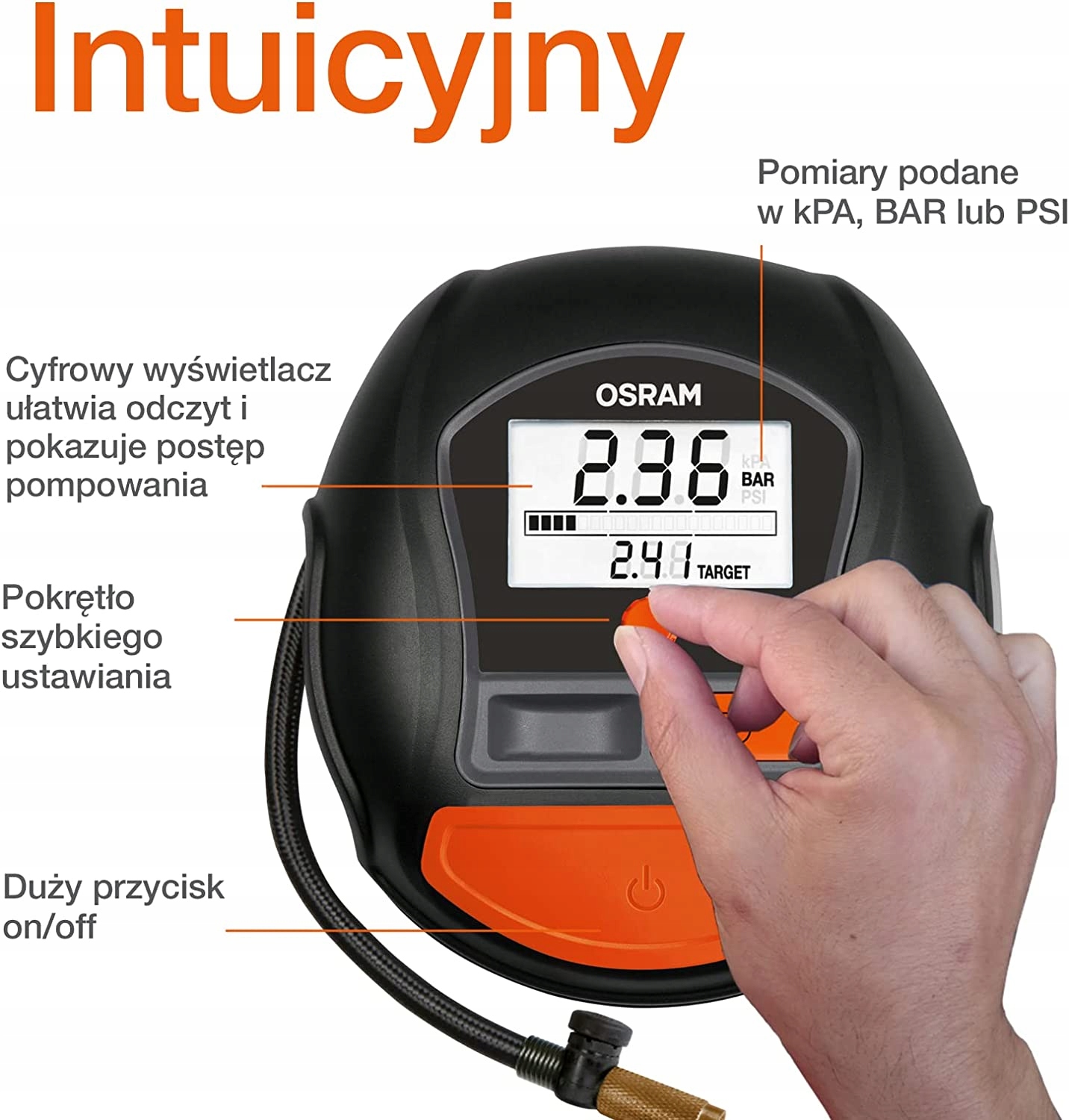 TYREinflate RAPID, cyfrowy kompresor powietrza 12 EAN (GTIN) 6944501030743